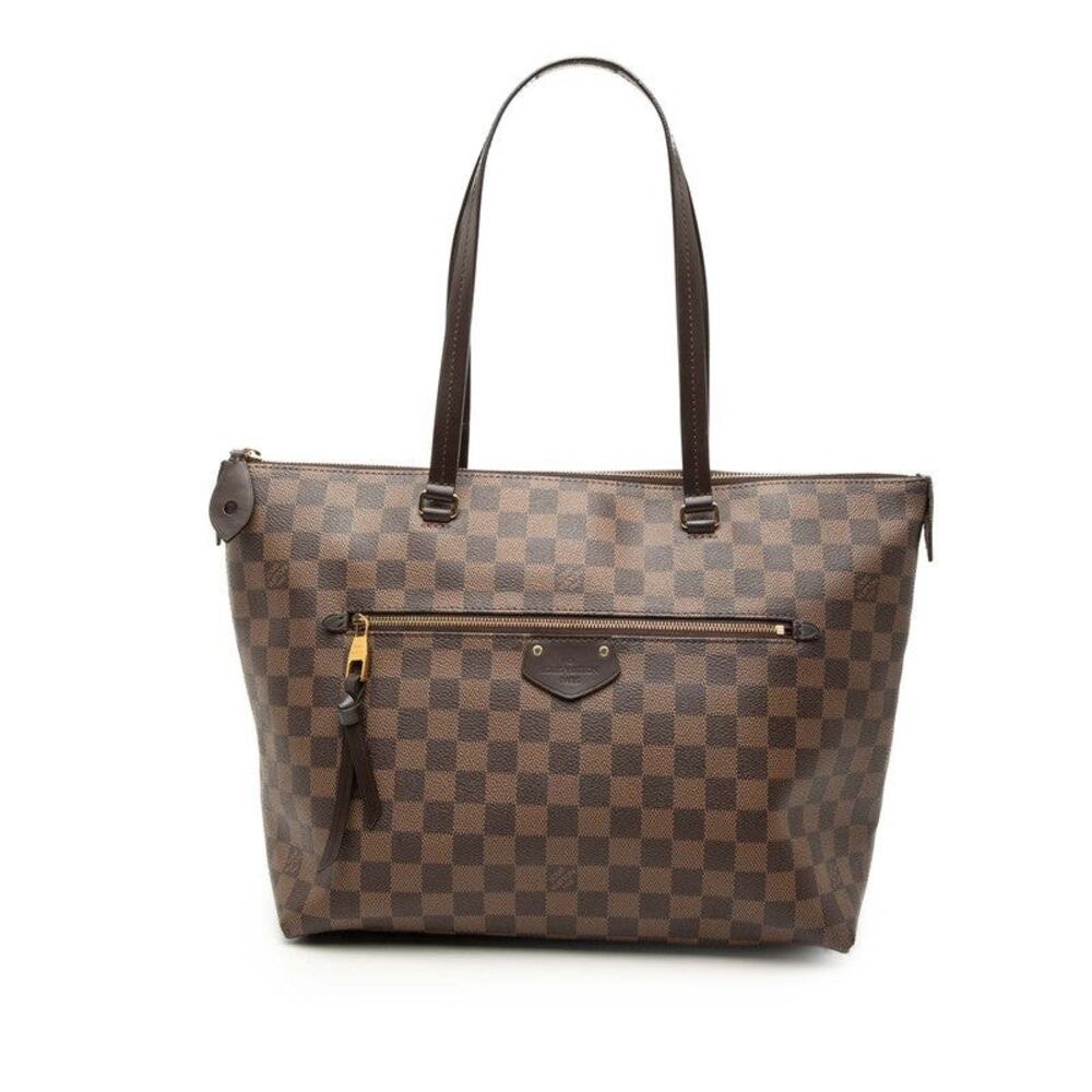 Louis Vuitton Damier Ebene Iena MM Tote Bag Brown